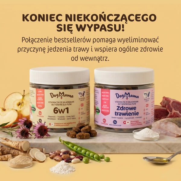 Zestaw stop jedzeniu trawy